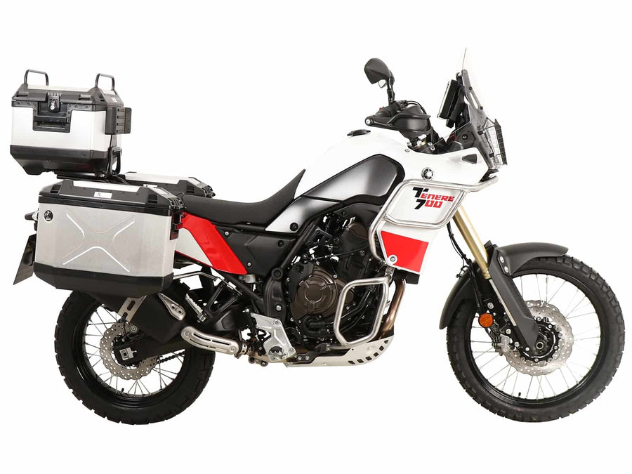 Yamaha Ténéré 700 [2022-2024] - Kofferträgerset Cutout Edelstahl inkl. Xplorer Cutout silber Kofferset