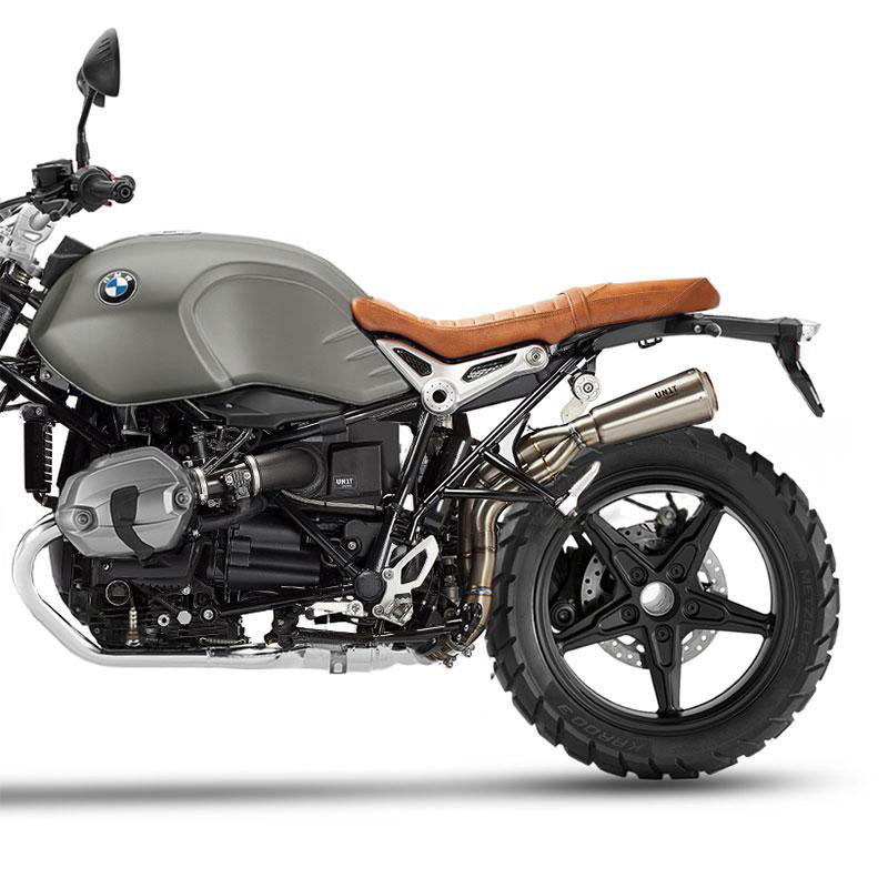 BMW R nineT 1200 Scrambler [2016-2023] - 1: 2: 1 hoher Schalldämpfer Titan mit geschweißtem Anblick