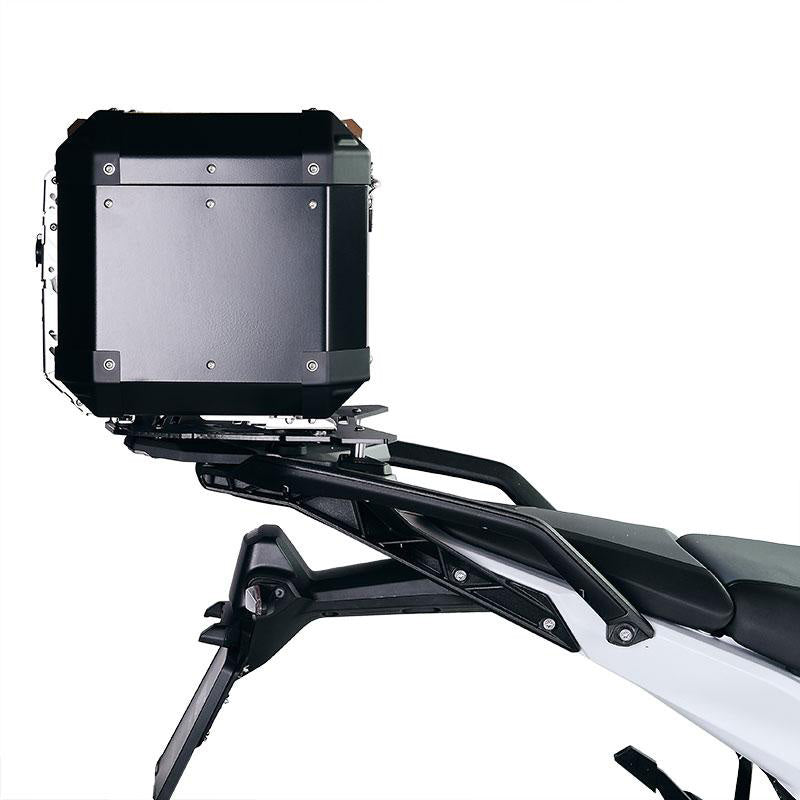 BMW R 1300 GS [2024–2026] - Atlas 44L Universal-Aluminium-Topcase + Atlas Silver Topcase-Platte für Original-Gepäckträger der