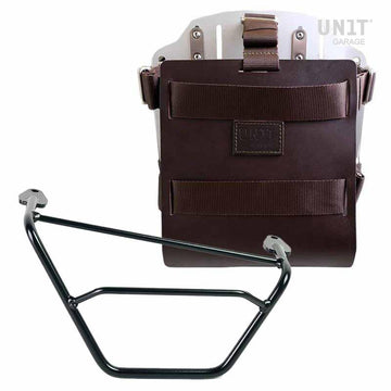 BMW R 1250 GS Adventure [2019-2023] - Taschenhalter Aluminium mit verstellbarer Lederfront, Schnellkuppl. und rechtem Rahmen