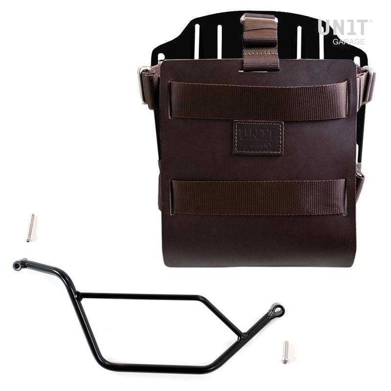 BMW R 1150 GS Adventure [2002-2006] - Alu-Taschenhalter mit Lederfront, Schnellkupplung und rechtem Rahmen