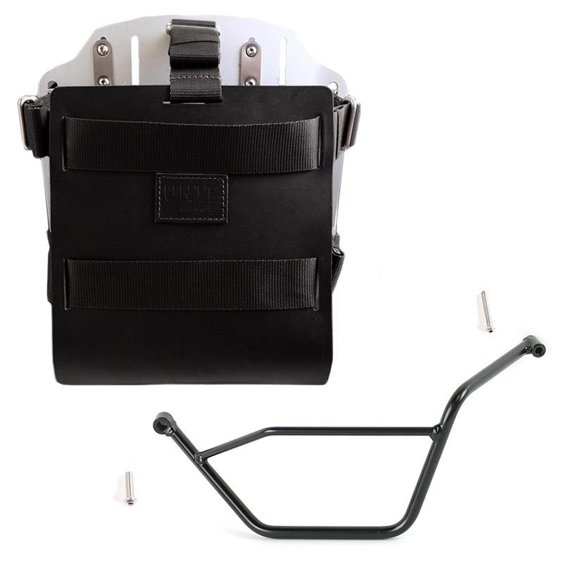 BMW R 1150 GS Adventure [2002-2006] - Aluminum bag holder with leather front, quick coupling and left frame