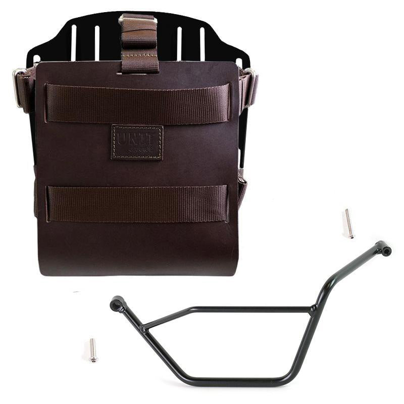 BMW R 1150 GS Adventure [2002-2006] - Aluminum bag holder with leather front, quick coupling and left frame