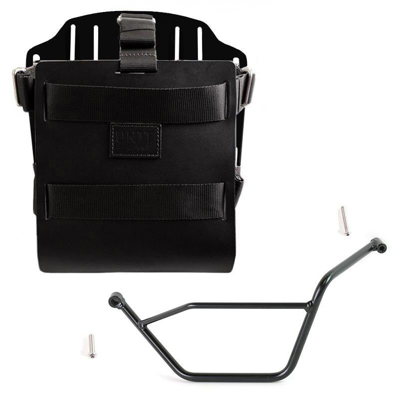 BMW R 1150 GS Adventure [2002-2006] - Aluminum bag holder with leather front, quick coupling and left frame