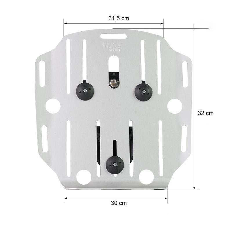 BMW R 1150 GS [1999-2004] - Aluminum bag holder with Hypalon front, quick coupling + right frame