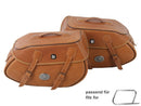 Motorcycle bag [Hepco & Becker] - Leather Buffalo sand brown left - tube pannier holder