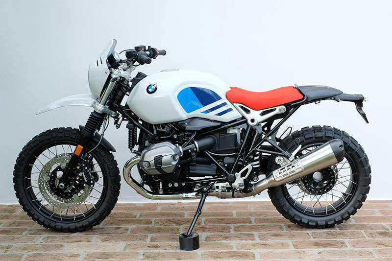 BMW R nineT 1200 Urban G/S (niedriger Auspuff) [2017-2023] - Einzelsitzbank orange in sky