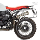 BMW R nineT 1200 Scrambler [2016-2023] - Paar Cult-Seitentaschen aus Spaltleder 40L - 50L + Aluminiumplatte + Atlas Aluminium Taschenrahmen